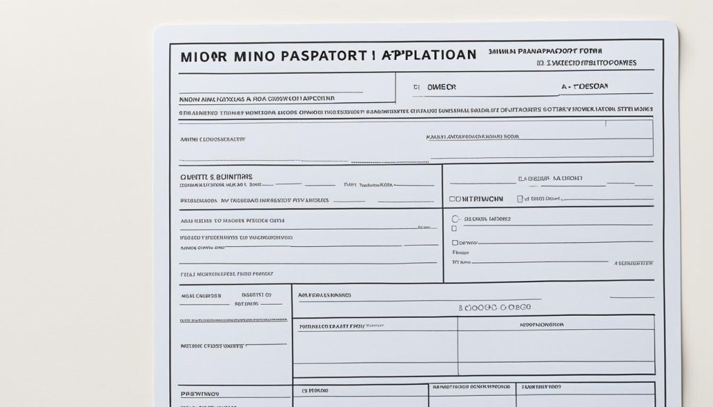 minor passport application form