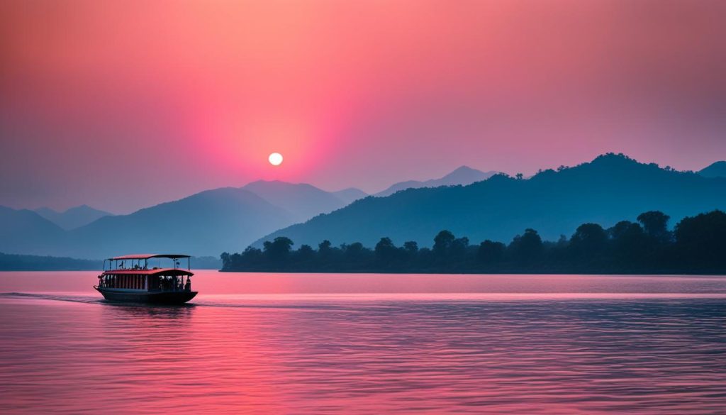 Sunset cruise on the Brahmaputra River